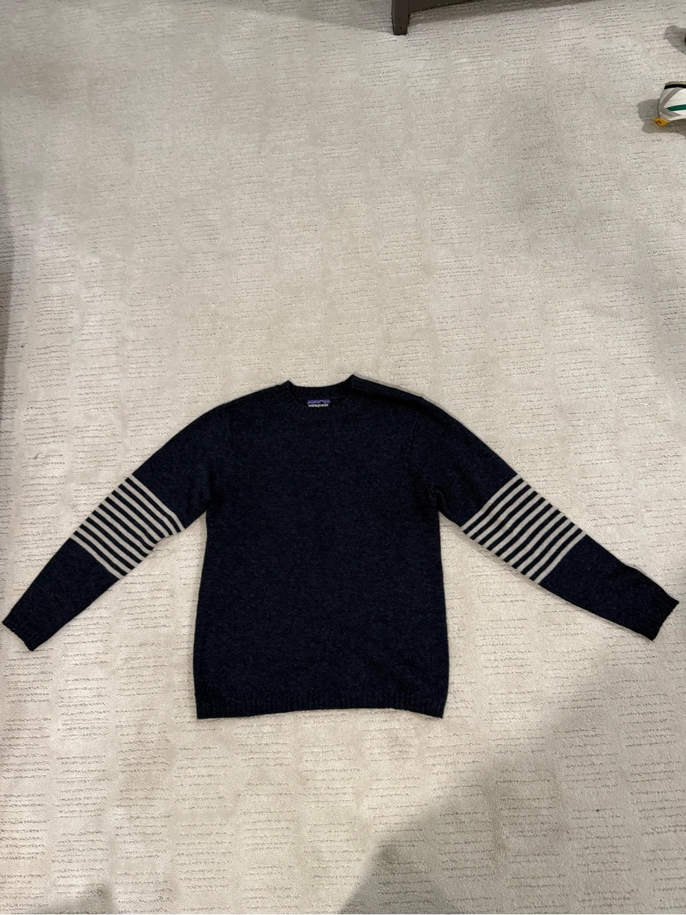Patagonia Navy Lambswool Crewneck Sweater
